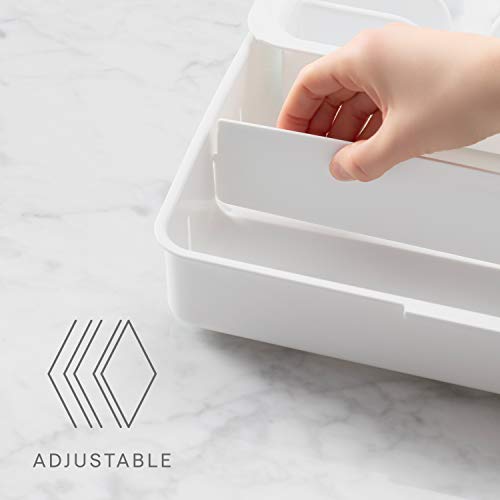 YouCopia Expandable Utensil Tray DrawerFit Organizer, White.