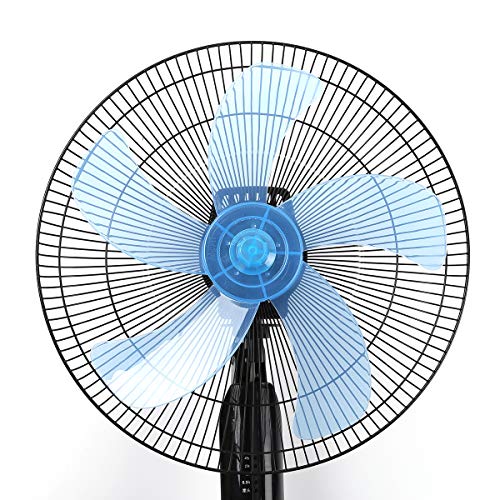 CHICTRY Plastic Fan Blade Replacement Leaves with Nut Cover for Household Standing Pedestal Fan Table Fanner Accessories Sky Blue 16 Inch 5 Leaves