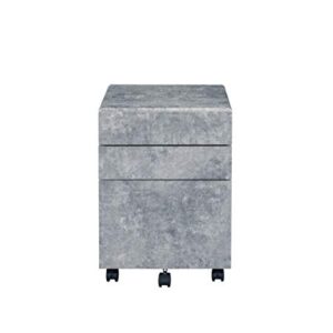 Acme Furniture Jurgen File Cabinet, Faux Concrete