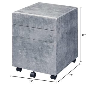 Acme Furniture Jurgen File Cabinet, Faux Concrete