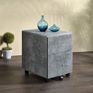 Acme Furniture Jurgen File Cabinet, Faux Concrete