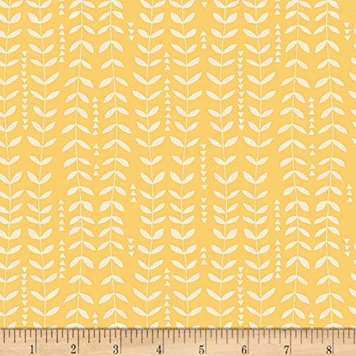 Art Gallery Fabrics Art Gallery Sirena Kelp Sunshine Fabric, Sunny Yellow