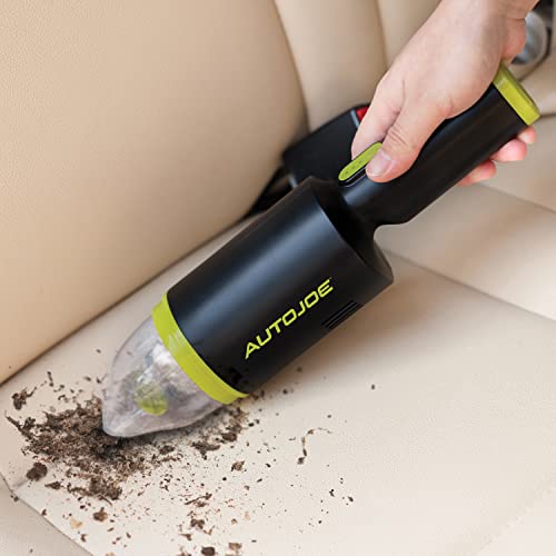 Auto Joe AJV1000 Handheld Cordless Vacuum Cleaner w Suction Power, for Home/RVs/Trucks Pets, HEPA Filtration and EZ Clear Collection Bin, USB Rapid Charging Block and Cable Included, Black