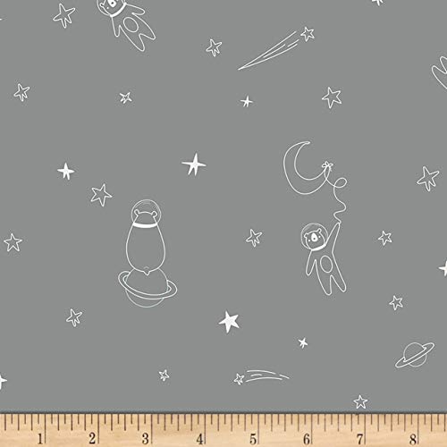 Art Gallery Fabrics Art Gallery Stargazer to Bearfinity & Beyond Fabric, Grey