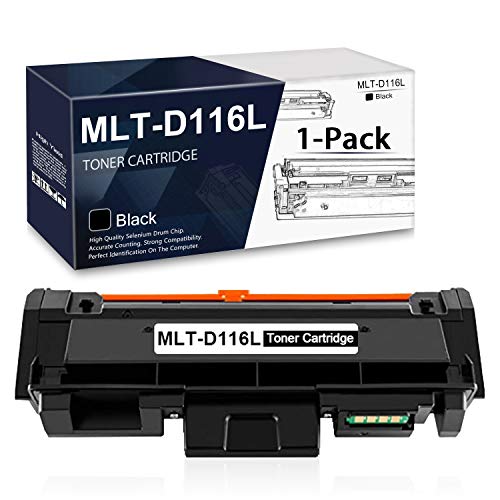 MLT-D116L (1-Pack Black) Toner Cartridge Compatible Replacement for Samsung Xpress M2875FD M2875FW M2676FH M2676N M2675FN M2835 M2825WN M2825DW M288x M262x M267x Series Printers,Sold by JanToner.