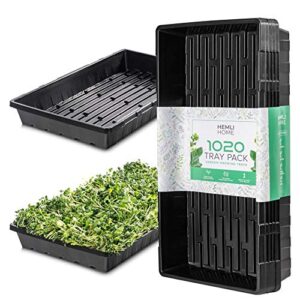 1020 seed starting trays, plant tray, microgreens growing trays, plastic seed trays, reusable seedling tray, 5-pack growing trays, germination tray, planting tray, plant tray for seedlings