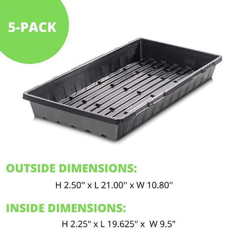 1020 Seed Starting Trays, Plant Tray, Microgreens Growing Trays, Plastic Seed Trays, Reusable Seedling Tray, 5-Pack Growing Trays, Germination Tray, Planting Tray, Plant Tray For Seedlings