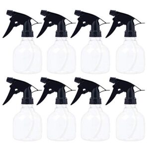 spray bottles, 8 pcs 8oz plastic spray bottles durable clear empty spray bottles with adjustable spray head for plant watering, haircutting, kitchen cleaning, alcohol disinfection, pet cleaning.