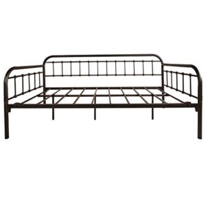 Metal Daybed Frame Heavy Duty Metal Slats Sofa Bed Platform Mattress Foundation Twin Day Bed Black Sanded Color