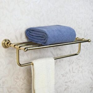 signature hardware 297278 farber 24" brass towel rack