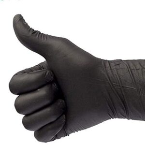 Black Industrial grade Powder Free Nitrile Gloves, 100/BX - 6mil - Size Large