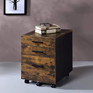 Acme Furniture Abner File Cabinet, Weathered Oak