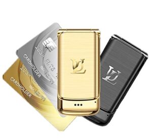 ulcool v9 smallest flip metal body dual sim card luxury mobile cell phone (black)