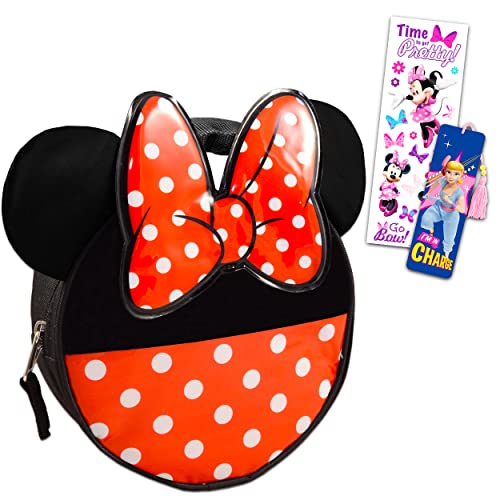 Disney Shop Minnie Mouse Lunch Box for Girls Kids Bundle ~ Premium Insulated Minnie Mouse Lunch Bag with Stickers and Accessories (Minnie Mouse School Supplies)