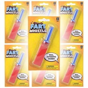 the dreidel company fart whistle blower 4" inch (6-pack)