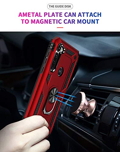 Leychan Compatible with Moto G Stylus 2020 case, Moto G Pro case, Military Grade Rugged Anti-Scratch Heavy Duty Shockproof 360°Rotating Ring Kickstand Case Cover Fit for Magnetic Car Mount (Navy)