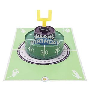 Oritouchpop Football Cake Pop Up Card 3D Happy Birthday Greeting Card Handmade Birthday Gift Sports Card For Him Her Father Husband Son Grandpa Men Boy Girl Children Women