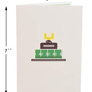 Oritouchpop Football Cake Pop Up Card 3D Happy Birthday Greeting Card Handmade Birthday Gift Sports Card For Him Her Father Husband Son Grandpa Men Boy Girl Children Women