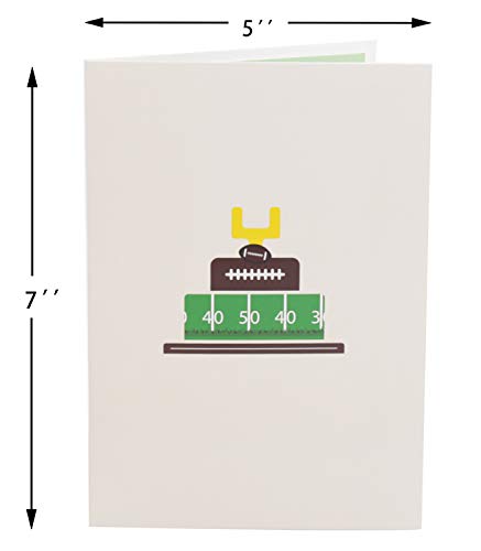 Oritouchpop Football Cake Pop Up Card 3D Happy Birthday Greeting Card Handmade Birthday Gift Sports Card For Him Her Father Husband Son Grandpa Men Boy Girl Children Women