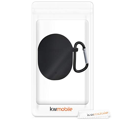 kwmobile Case Compatible with Google Pixel Buds 2 (2020) Case - Silicone Cover Holder for Earbuds - Black