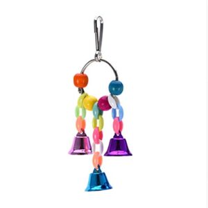 lovealoe bird toy parrot cage hanging chew toy with bell swing toys