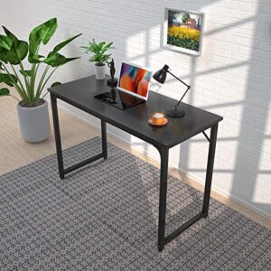 Foxemart Small Computer Desk 32 Inch, Small Writing Computer Desk for Small Space, Sturdy Laptop Study Desk Table Modern Simple Style Home Office, Black 