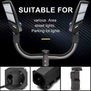 LEDMO 200W Parking lot Lights Bundle Double Bullhorn Bracket