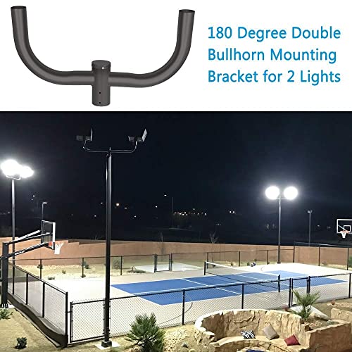 LEDMO 200W Parking lot Lights Bundle Double Bullhorn Bracket