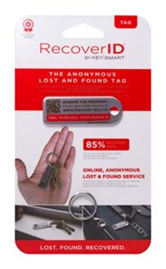 keysmart recoverid - anonymous lost and found tracker tag (1-pack)