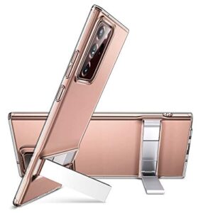esr metal kickstand case compatible with samsung galaxy note 20 ultra (6.9-inch) [vertical and horizontal stand] [reinforced drop protection] – clear