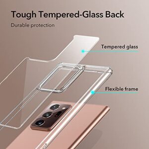 ESR Glass Case Compatible with Samsung Galaxy Note 20 Ultra 6.9”, Scratch-Resistant Tempered-Glass Back, Flexible Frame, Echo Series, Clear