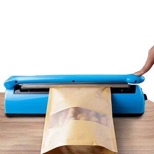 LabZhang 8inch Impulse Bag Sealer,Impulse Heat Sealer,Manual Poly Bag Heat Sealer Heat Seal Closer with 1 Replacement Kit,Blue