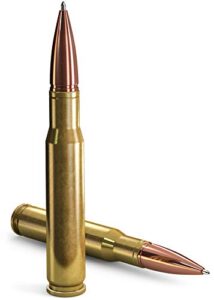 50 bmg real authentic brass casing refillable twist pen - tactical gift box included