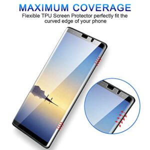 HATOSHI 3 Pack Screen Protector Designed for Samsung Galaxy Note 8, Flexible TPU Film, Full Coverage, Alignment Tool, Case Friendly HD Clear Protector for Samsung Galaxy Note 8