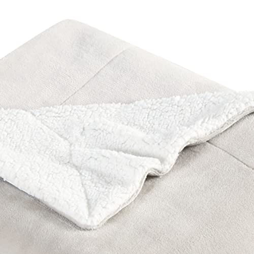 Eddie Bauer Ultra-Plush Collection Throw Blanket-Reversible Sherpa Fleece Cover, Soft & Cozy, Perfect for Bed or Couch, Oyster