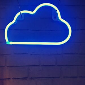 neon cloud light signs,led cloud night lights decor lights for kid's gift, wall, birthday party, christmas, wedding decoration(blue)
