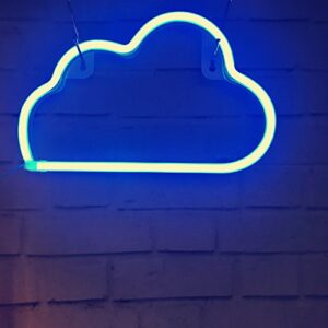 Neon Cloud Light Signs,Led Cloud Night Lights Decor Lights for Kid's Gift, Wall, Birthday Party, Christmas, Wedding Decoration(blue)