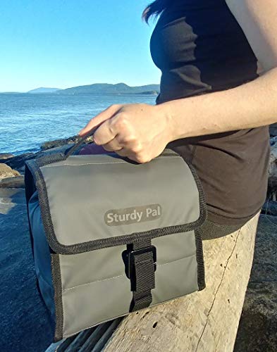 Sturdy Pal NOW BACK IN STOCK! Get your Insulated Foldable and Adjustable Size Heavy-Duty Leak Proof Lunch Bag for Men & Women with Utensil Zip Pouch