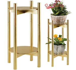 zpirates golden tall plant stand indoor - tall 26-inch, 12-inch wide top - holder for small and large planter pots and flower vases