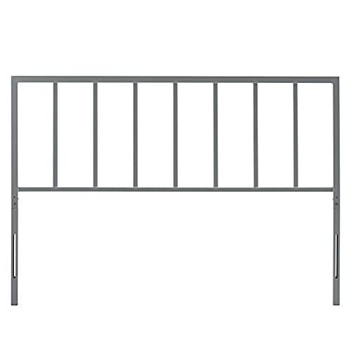 Modway Tatum Modern Farmhouse Metal King Headboard in Gray