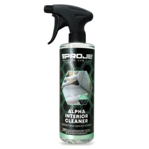 Proje Premium Car Care - Alpha Interior Cleaner - Leather Seat Cleaner - Multi-Surface Safe - Interior Car Cleaning Spray - PH Balanced - All in One Cleaner - Safe on Dash, Leather, Vinyl, Plastics, Trim, Glass, & More