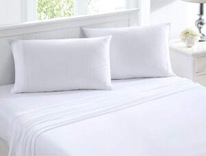 laura ashley home | tencel collection | bed sheet set - silky soft, moisture-wicking & breathable bedding, king, augusta white