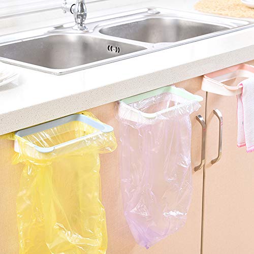 lasenersm 1 Piece Trash Bag Hanger Kitchen Trash Bag Holder Hanging Trash Kitchen Cupboard Storage Rack, Gray