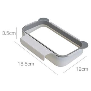 lasenersm 1 Piece Trash Bag Hanger Kitchen Trash Bag Holder Hanging Trash Kitchen Cupboard Storage Rack, Gray