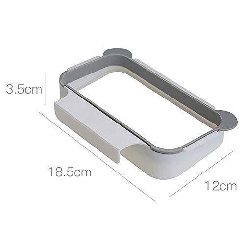 lasenersm 1 Piece Trash Bag Hanger Kitchen Trash Bag Holder Hanging Trash Kitchen Cupboard Storage Rack, Gray