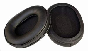 replacement leather ear pads (original earmuffs) compatible with audio-technica ath-sr5, ath-sr5bt, ath-msr5 headphones (black)