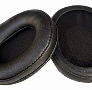 Replacement Leather Ear Pads (Original Earmuffs) Compatible with Audio-Technica ATH-SR5, ATH-SR5BT, ATH-MSR5 Headphones (Black)