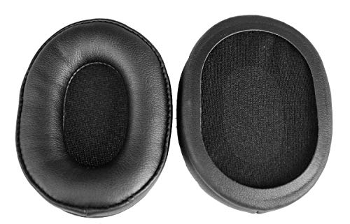 Replacement Leather Ear Pads (Original Earmuffs) Compatible with Audio-Technica ATH-SR5, ATH-SR5BT, ATH-MSR5 Headphones (Black)