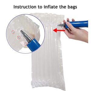 Wine Bottle Travel Protector Bags, Monkkino 8 Packs Inflatable Bubble Cushion Wrap, Safety Choice for Glass Bottles in Transport with Luggage, Air Filled Packaging Sleeves with Reusable Pump