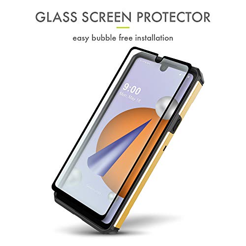 Evocel Explorer Series Pro Phone Case Compatible with LG Stylo 6 with Glass Screen Protector and Belt Clip Holster, Gold